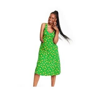 Tabitha Brown for Target | Green & Orange Cheetah Print Sundress | Size Small